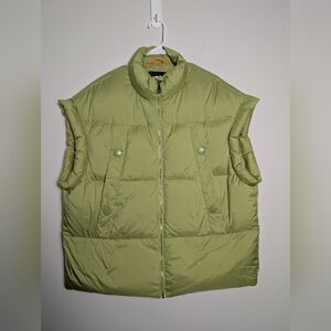 Orolay Down Vest Oversized Puffer Boxy Lime Green Outdoor Sz L